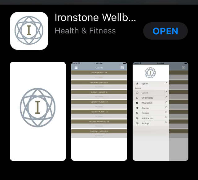 Ironstone Wellbeing Centre App